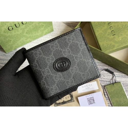 Gucci Wallet with Interlocking G in Black Supreme canvas