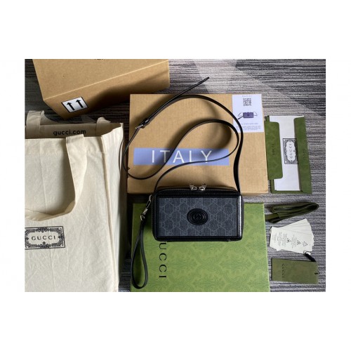 Gucci Mini bag with Interlocking G in Black Supreme