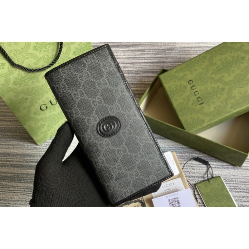 Gucci Long Wallet in Black Supreme canvas