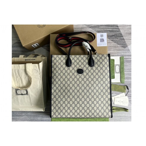 Gucci Medium tote with Interlocking G in Beige and blue Supreme canvas Gucci Medium tote with Interlocking G in Beige and blue Supreme canvas