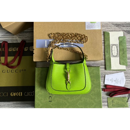 Gucci Jackie 1961 lizard mini bag in Green lizard Gucci Jackie 1961 lizard mini bag in Green lizard
