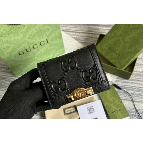 Gucci card case wallet in Black leather