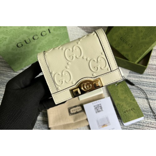 Gucci card case wallet in White leather