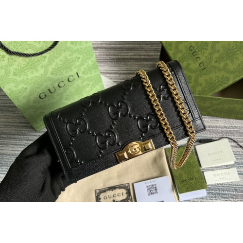 Gucci wallet with chain in Black leather