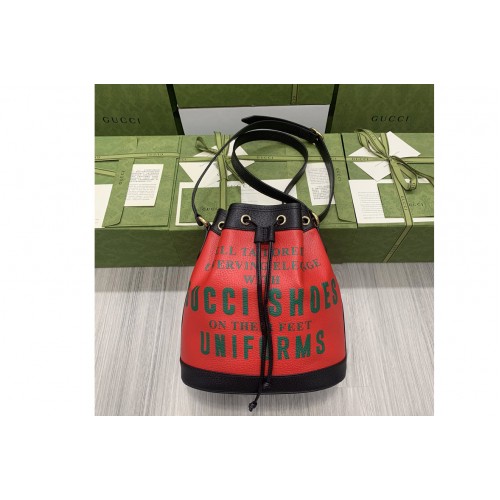 Gucci 100 Ophidia mini bucket bag in Red Leather