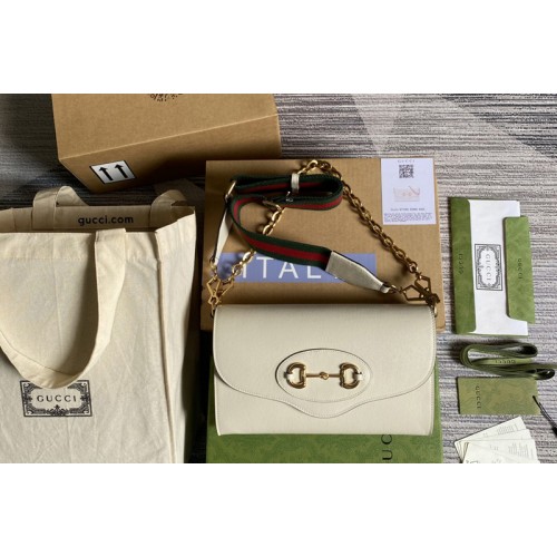Gucci Horsebit 1955 small bag in White leather