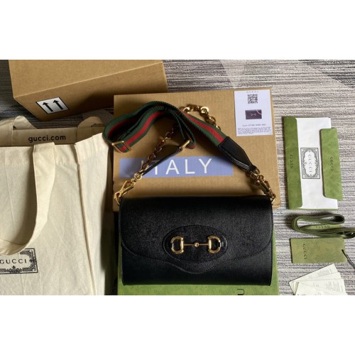 Gucci Horsebit 1955 small bag in Black leather