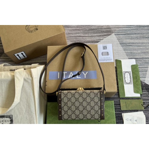 Gucci mini bag in Beige and ebony Supreme canvas