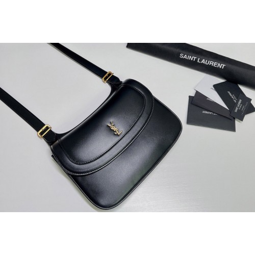 YSL Charlie Medium Shoulder Bag in Black Smooth Leather