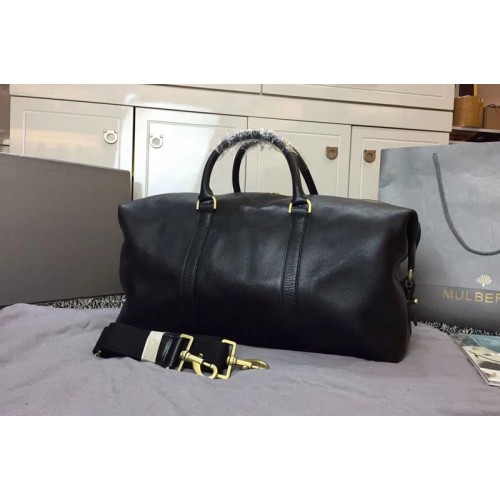 Mulberry Clipper Natural Leather Travel Bags Black