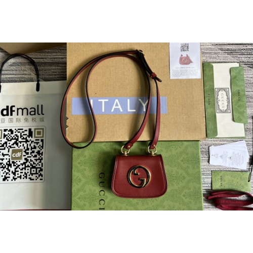 Gucci Blondie card case wallet in Red Leather