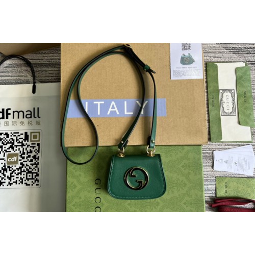 Gucci Blondie card case wallet in Green Leather