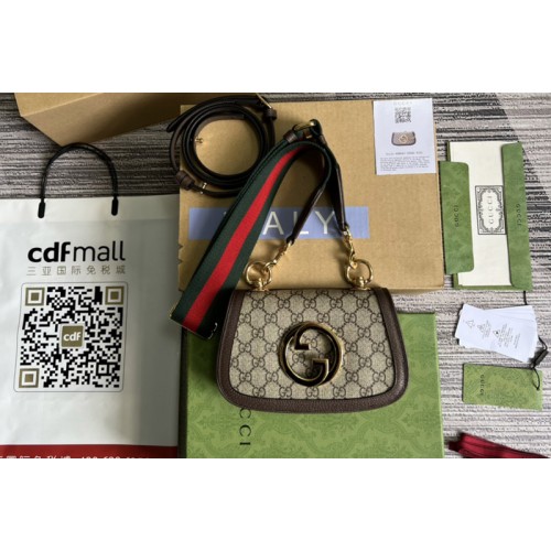 Gucci Blondie mini bag in Beige and ebony Supreme canvas Gucci Blondie mini bag in Beige and ebony Supreme canvas