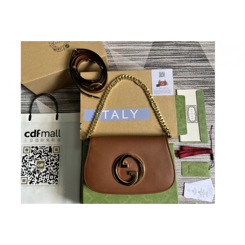 Gucci Blondie shoulder bag in Brown leather