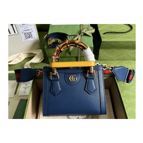 Gucci Diana mini tote bag in Royal blue leather