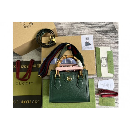 Gucci Diana mini tote bag in Green leather