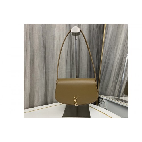 YSL MINI VOLTAIRE HALF-MOON SHOULDER BAG IN Dark Must BOX SAINT LAURENT