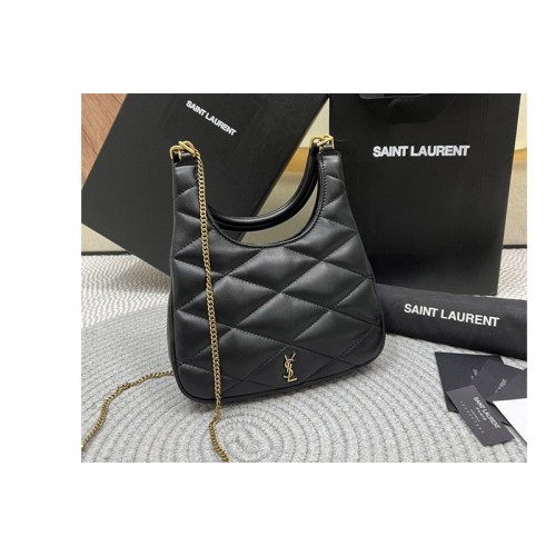 YSL SADE hobo Bag in Black lambskin