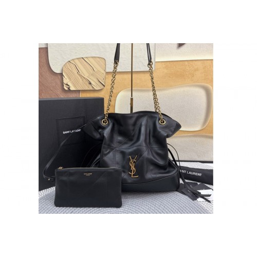 YSL JAMIE 4.3 Large POCHON in Black lambskin