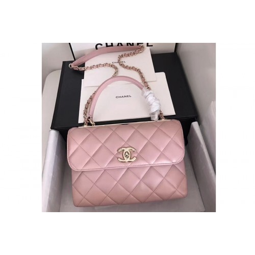 Chanel Original Sheepskin Pink Leather Tote Bag A92236 Gold Chain