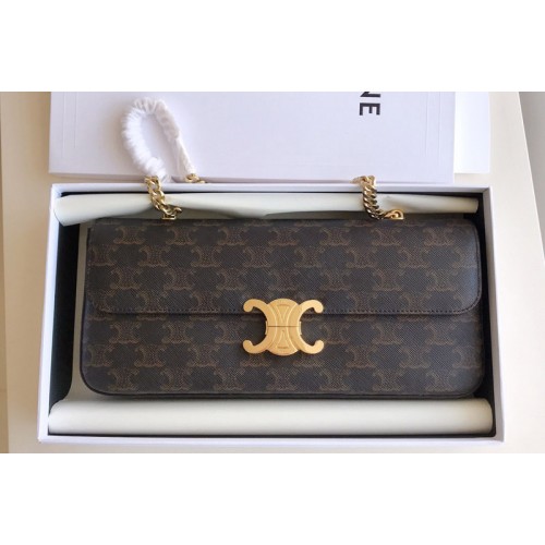 Celine CHAIN BAG TRIOMPHE IN TRIOMPHE CANVAS