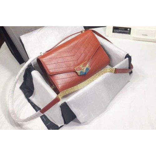 Chanel Flap Bag Original Calfskin & Gold-Tone Metal A57490 Orange