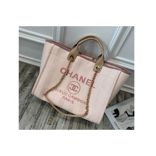 Chanel A66941 Large Shopping Bag in Pink Mixed Fibers