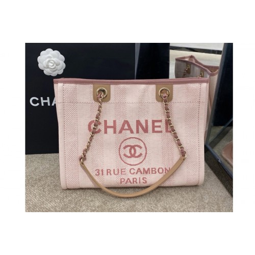 Chanel A67001 Shopping Bag in Pink Mixed Fibers