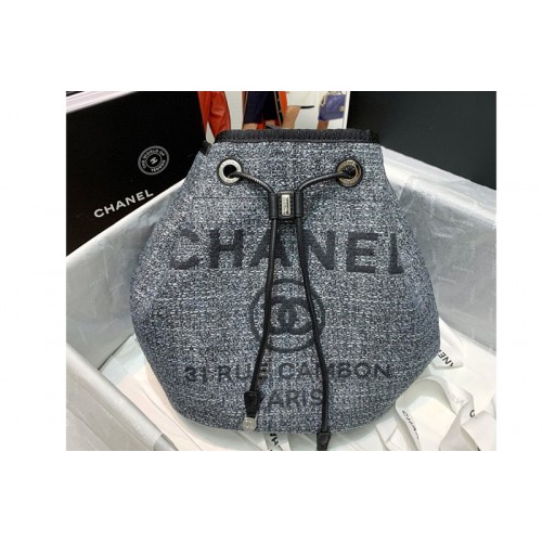 Chanel AS1045 31 rue Cambon Drawstring bag in Grey Mixed Fibers