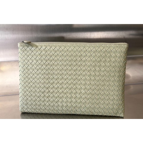 Bottega Veneta Pouch Bag in Travertine Leather
