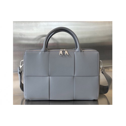 Bottega Veneta Arco Briefcase Bag in Grey Leather