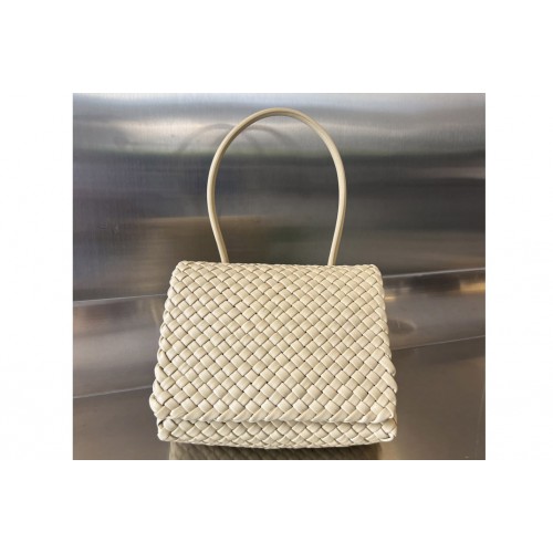 Bottega Veneta Patti Top Handle Bag in Almond Leather