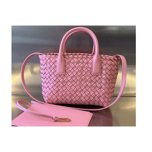 Bottega Veneta Mini Cabat Bag in Pink Leather