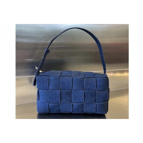 Bottega Veneta Cassette Camera Bag In Blue Denim