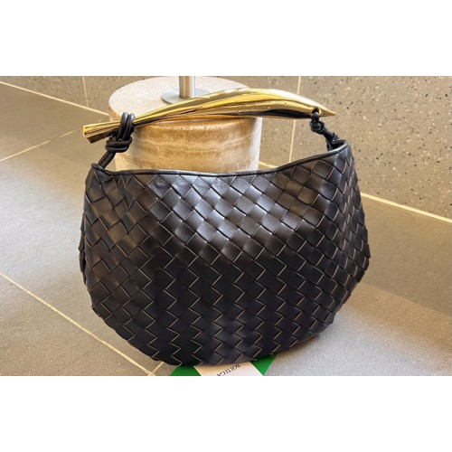 Bottega Veneta Sardine Bag in Black intrecciato leather