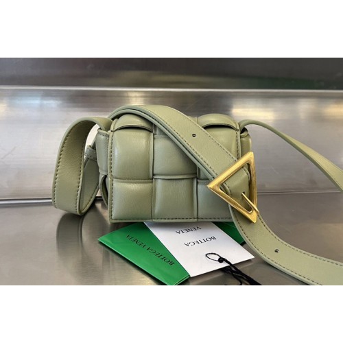 Bottega Veneta Candy Padded Cassette Bag in Green padded intreccio leather