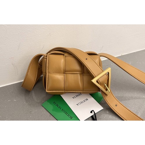 Bottega Veneta Candy Padded Cassette Bag in Tan padded intreccio leather