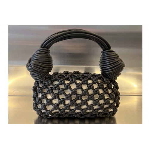 Bottega Veneta Double Knot Jodie Bag in Black Leather