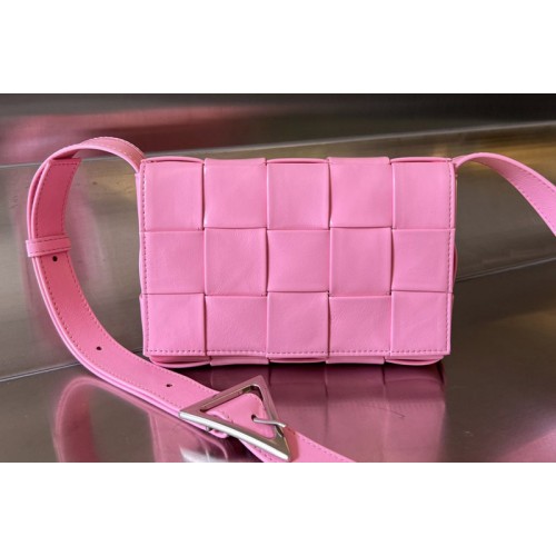 Bottega Veneta Small Cassette Bag in Pink Leather