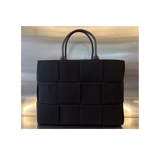 Bottega Veneta Large Arco Tote Bag in Black Canvas