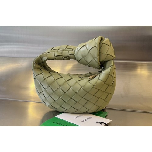 Bottega Veneta Candy Jodie Bag in Green intreccio leather