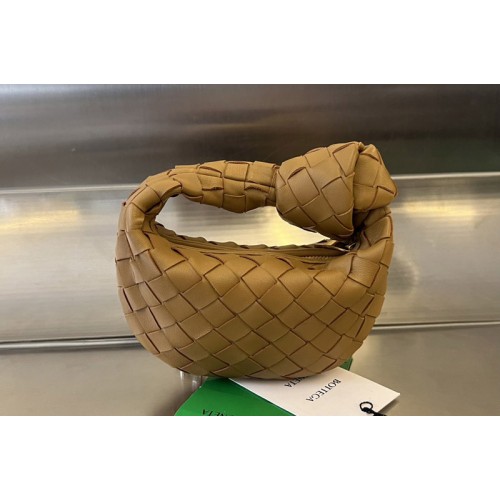 Bottega Veneta Candy Jodie Bag in Brown intreccio leather