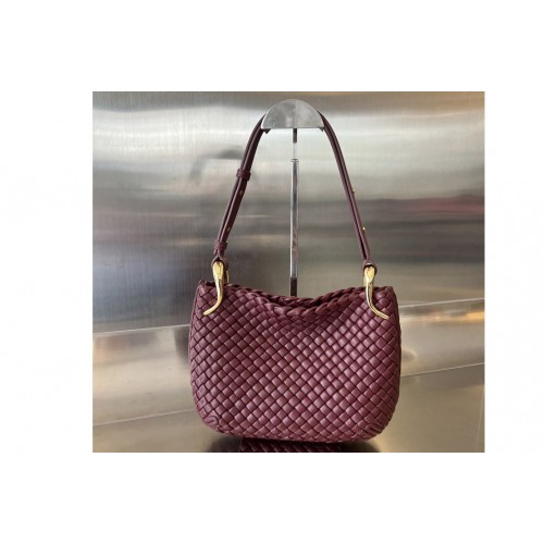 Bottega Veneta Small Clicker Shoulder Bag in Barolo Leather