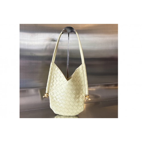 Bottega Veneta Small Solstice Shoulder Bag in Ice-Cream Leather