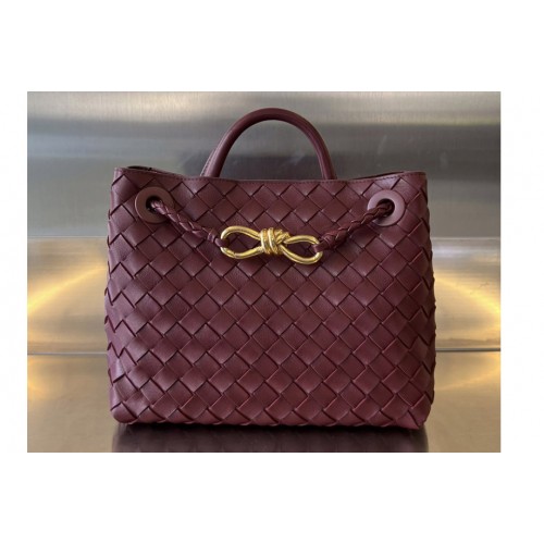 Bottega Veneta Small Andiamo Bag in Wine Leather