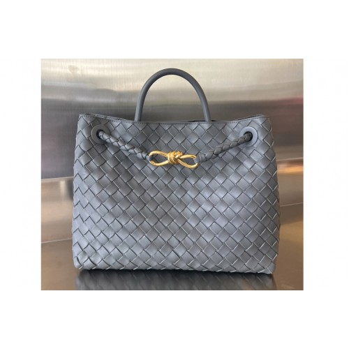 Bottega Veneta Medium Andiamo Bag in Grey Leather