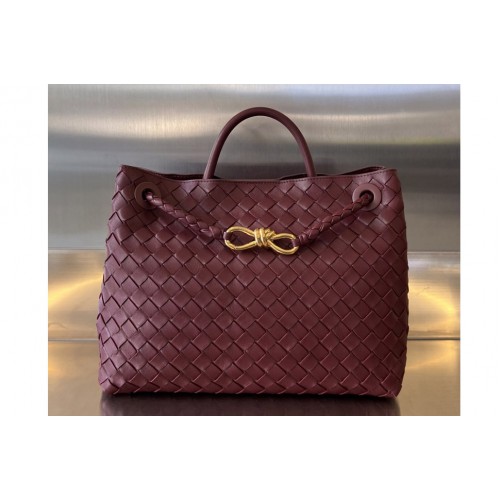 Bottega Veneta Medium Andiamo Bag in Wine Leather