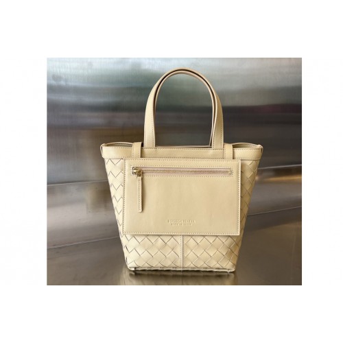 Bottega Veneta Small Flip Flap Bag in Almond Leather