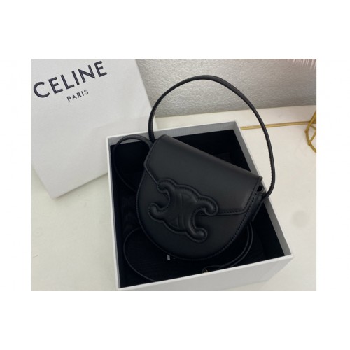Celine 10J303 MINI BESACE CUIR TRIOMPHE IN Black SMOOTH CALFSKIN