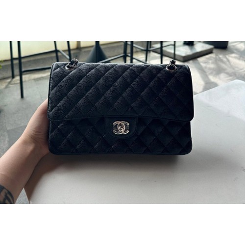 Chanel A01112 Classic 11.12 Handbag in Black Calfskin